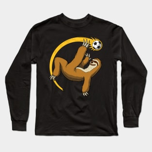 Sloth Soccer Player Long Sleeve T-Shirt